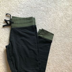 Pink Nation Olive and black yoga pants